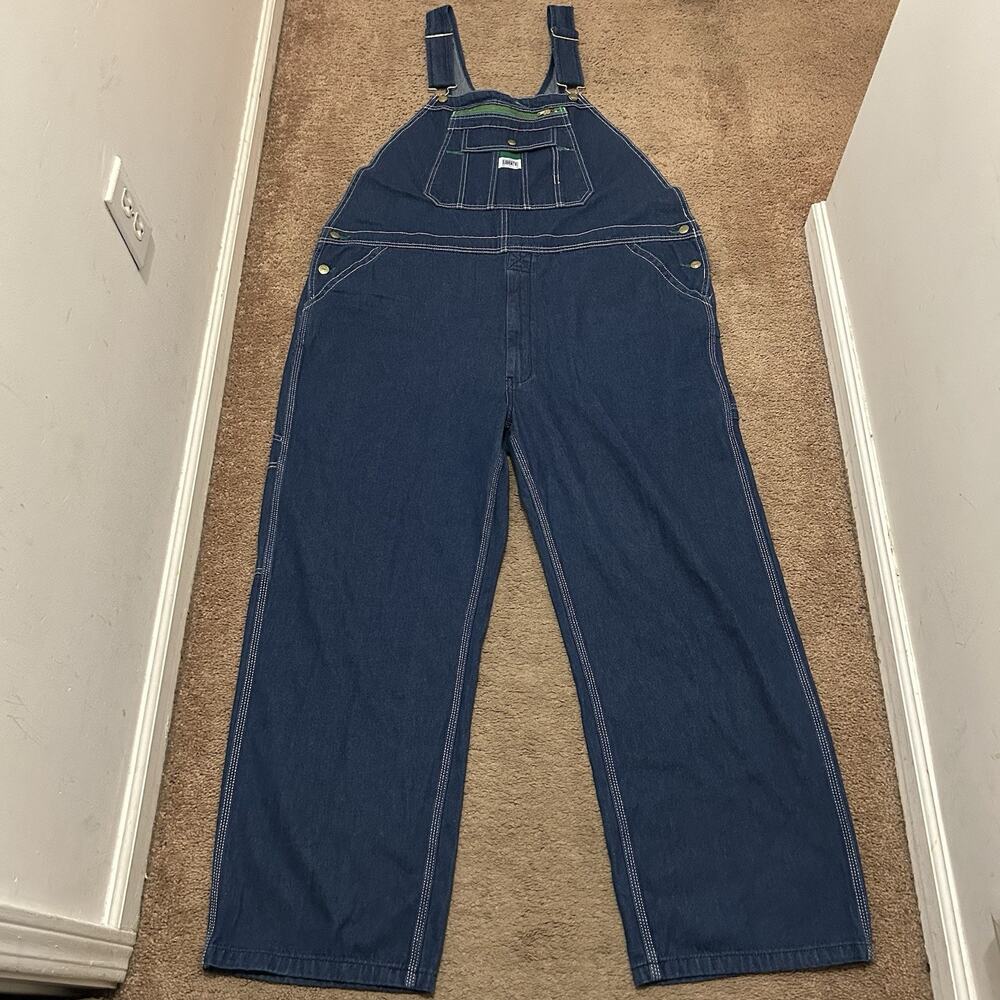 Liberty Overalls Size 44 x 30 Medium Wash Vintage Carpenter Workwear